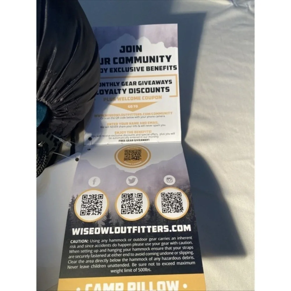 Wise‎ owl outfitters Snoozy Camp/travel  Pillow Top Handle  3689